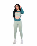 Women's Allure Leggings & Crop Top Workout Set - Available in 4 Colors