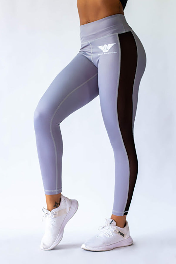 Side Mesh Grey Leggings - Best for Workout, Yoga and Running – Body Phenom