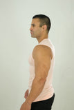 Cutoff Tee - Mens sleeveless workout shirt - Light Peach