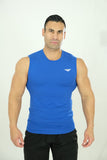 Cutoff Tee - Mens sleeveless workout shirt - Royal Blue