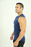 Cutoff Tee - Mens sleeveless workout shirt - Navy