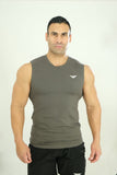 Cutoff Tee - Mens sleeveless workout shirt - Dark Grey