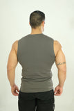 Cutoff Tee - Mens sleeveless workout shirt - Dark Grey