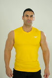 Cutoff Tee - Mens sleeveless workout shirt - Yellow
