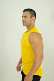 Cutoff Tee - Mens sleeveless workout shirt - Yellow